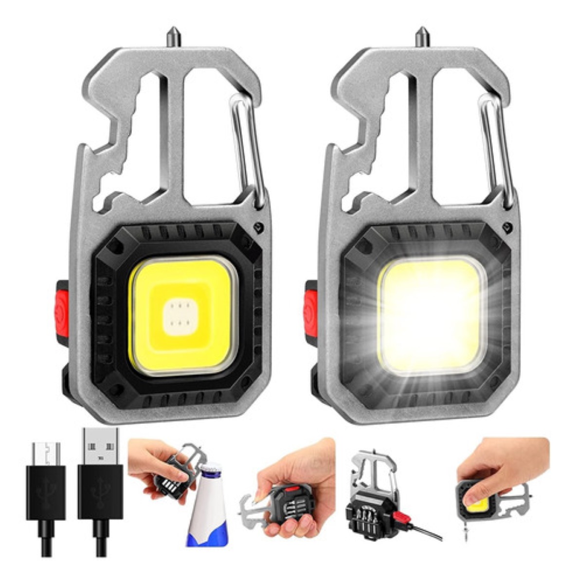 "Led Lámpara Táctica Camping Linterna Con Recargable Bateria "