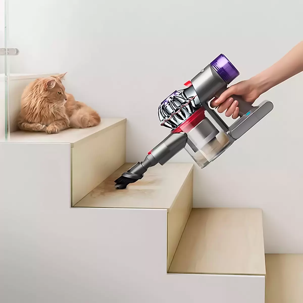 Aspiradora Sin Cable Dyson V8 Origin Extra Níquel/azul.