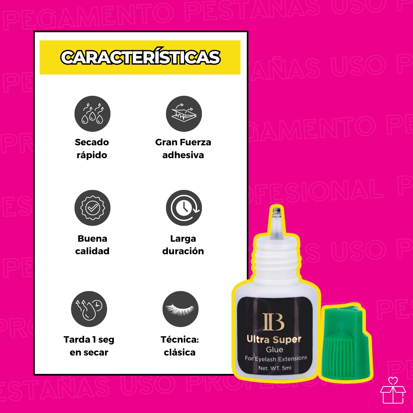 Pegamento Para Extensión De Pestañas IB Ultra Super Tapa Verde.