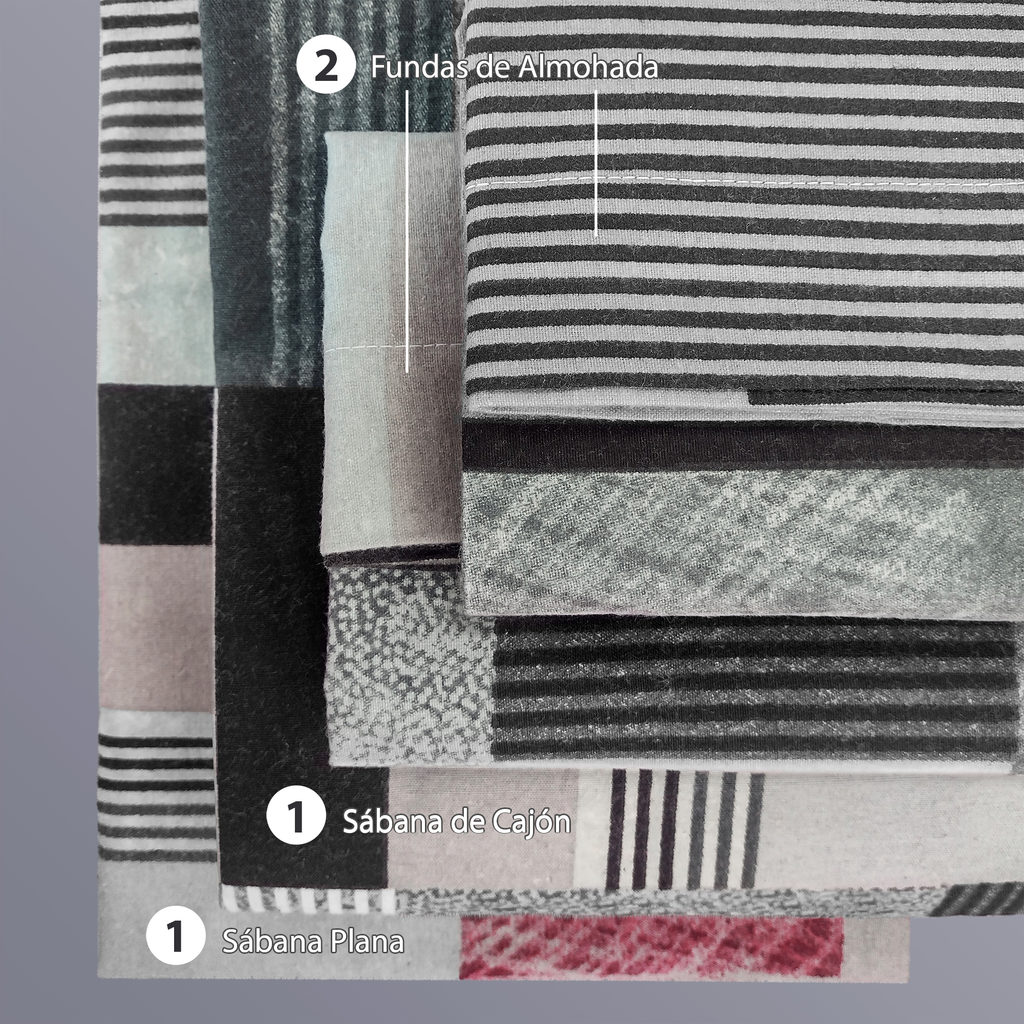 Sábana De Franela King Size Estampado - Labirint Algodón 100% - Tacto Suave.