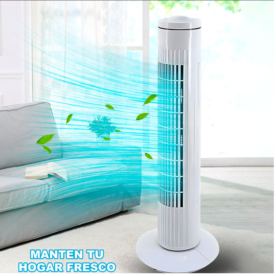 Ventilador Torre de 73cm Potente y Silencioso.