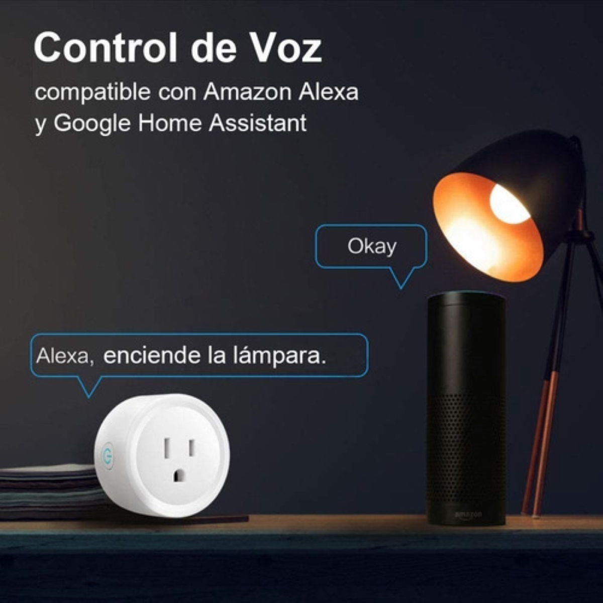 Enchufe Inteligente Wifi Smart Plug Para Alexa Google Home Color Blanco