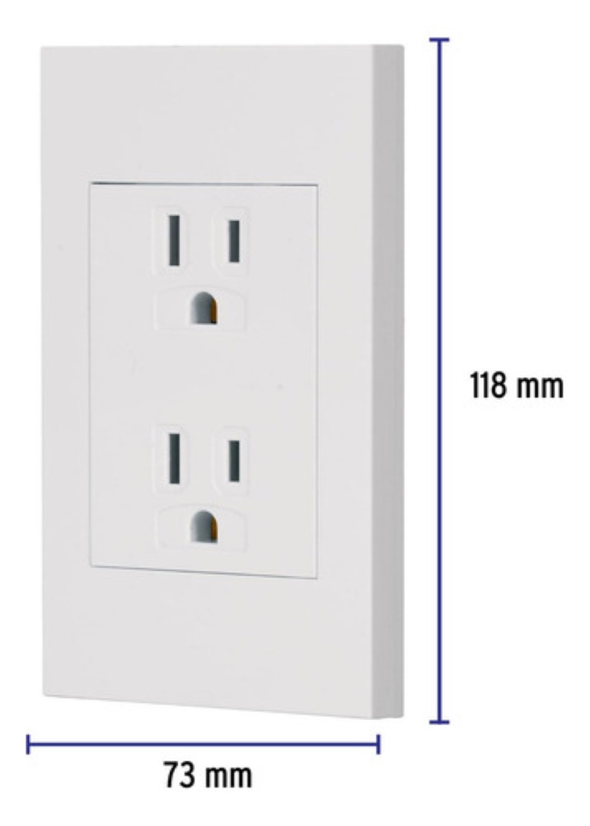 Placa Con Contacto Duplex Armada Blanca 3 Modulos Volteck Es
