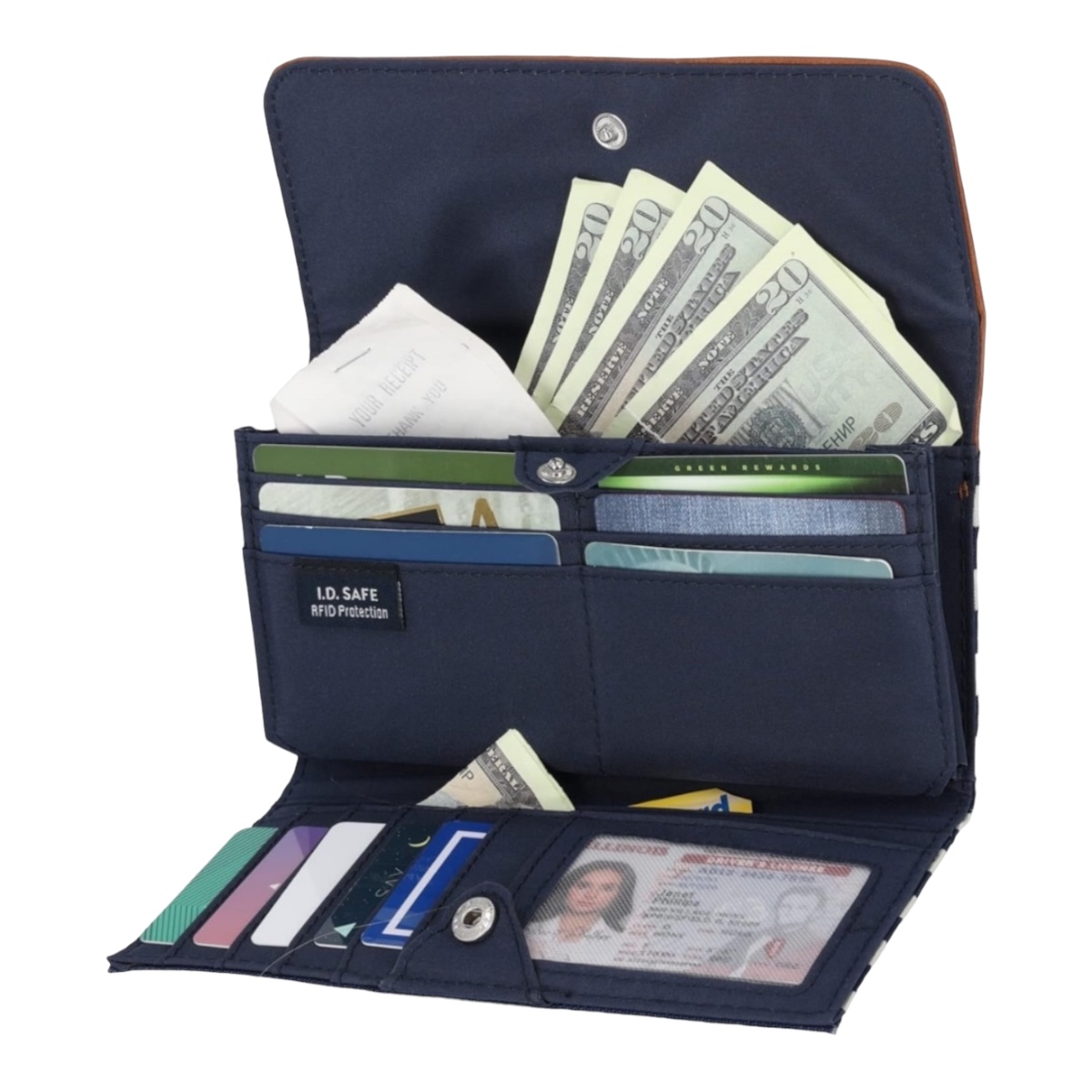 Nautica ® Cartera De Mujer Bloqueo Rfid Protección 20cm