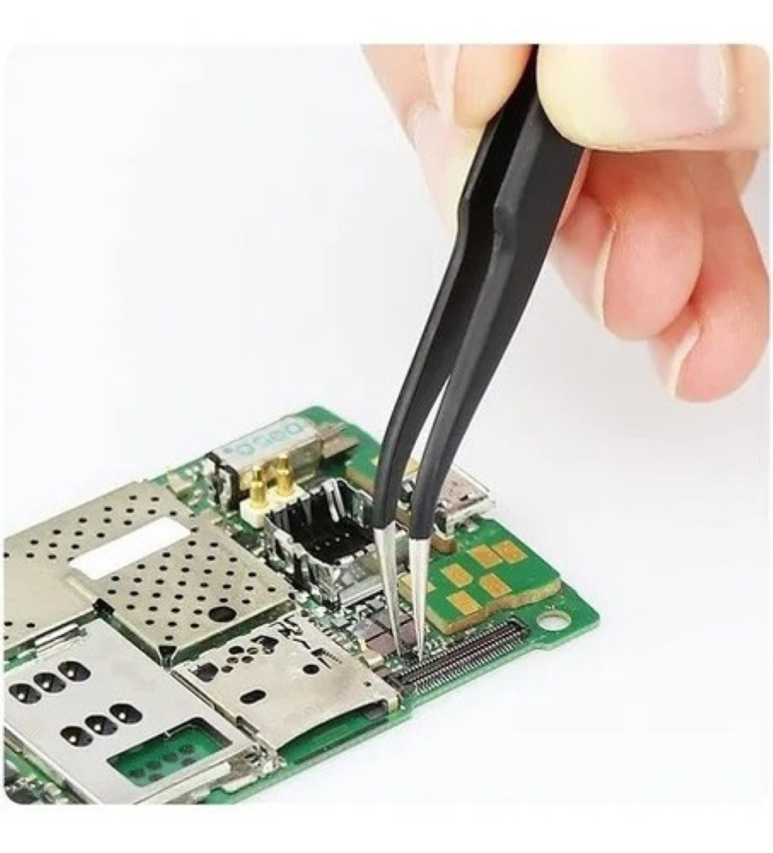 Kit Pinzas Antiestáticas Precisión Herramienta Electronica