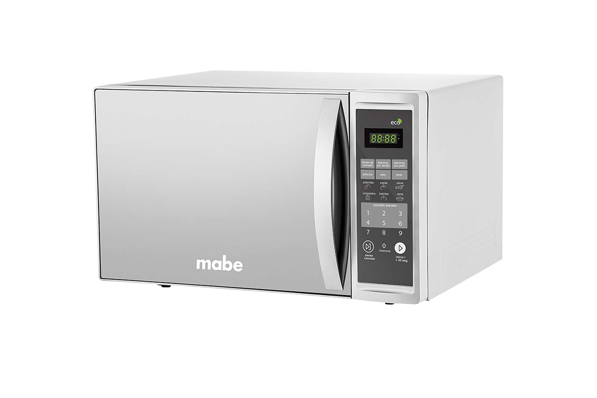 HORNO MICROONDAS 1.4P3 MANIJA ACABADO ESPEJO PLATA MABE.