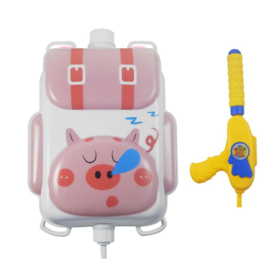Pistola De Agua Con Tanque Mochila Para Niña Puerquito.