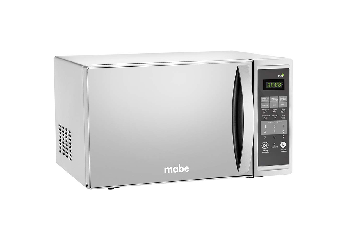 HORNO MICROONDAS 1.4P3 MANIJA ACABADO ESPEJO PLATA MABE.