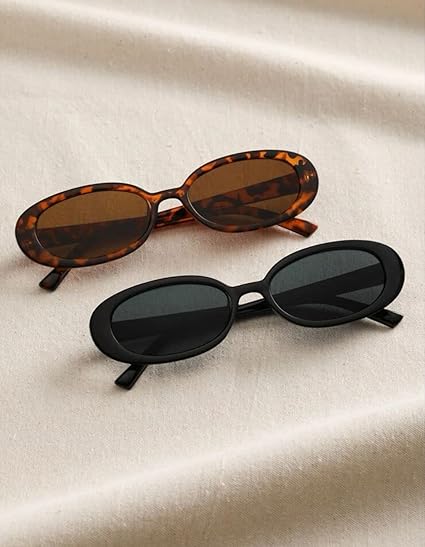 Gafas De Sol Ovaladas Retro Unisex - Estilo Años 90 Pequeño, Protección UV400, Diseño Vintage