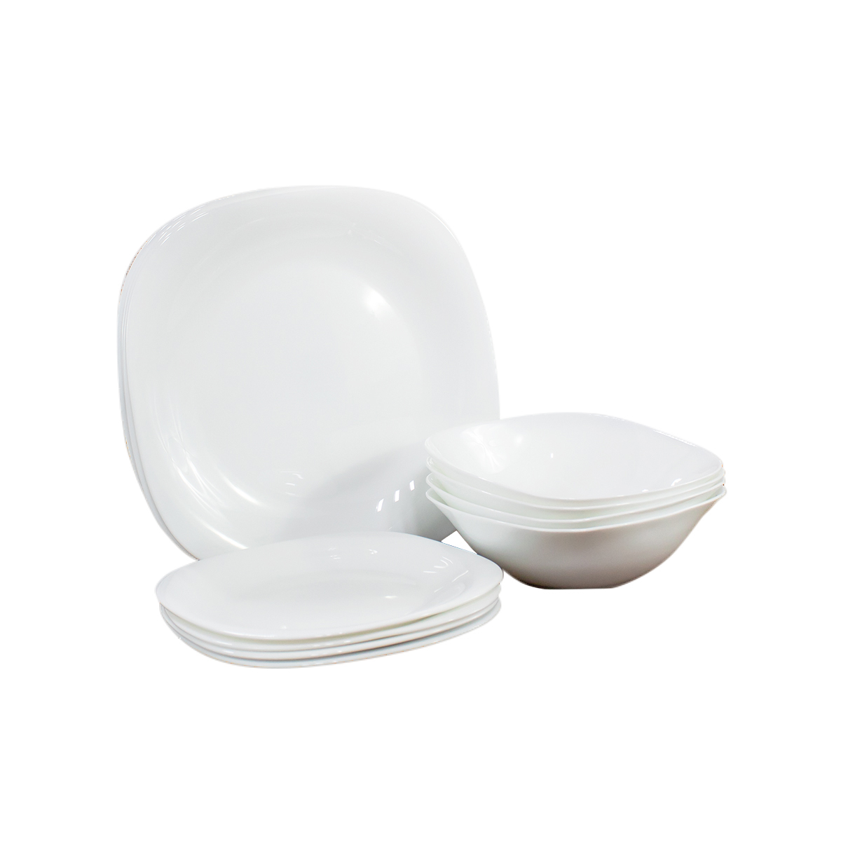 VAJILLA 12 PZAS OPAL GLASS BLANCA GIBSON .