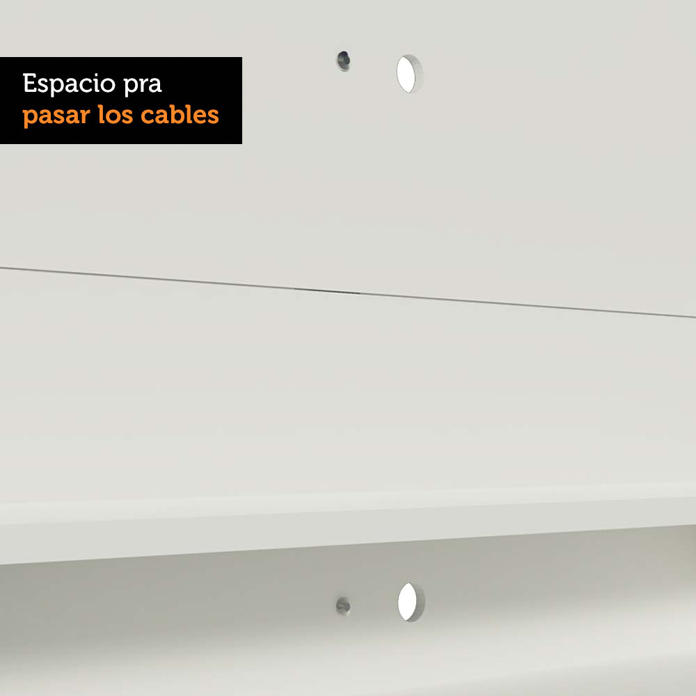 Panel para Tv hasta 60 Pulgadas Madesa Alfa Blanco.