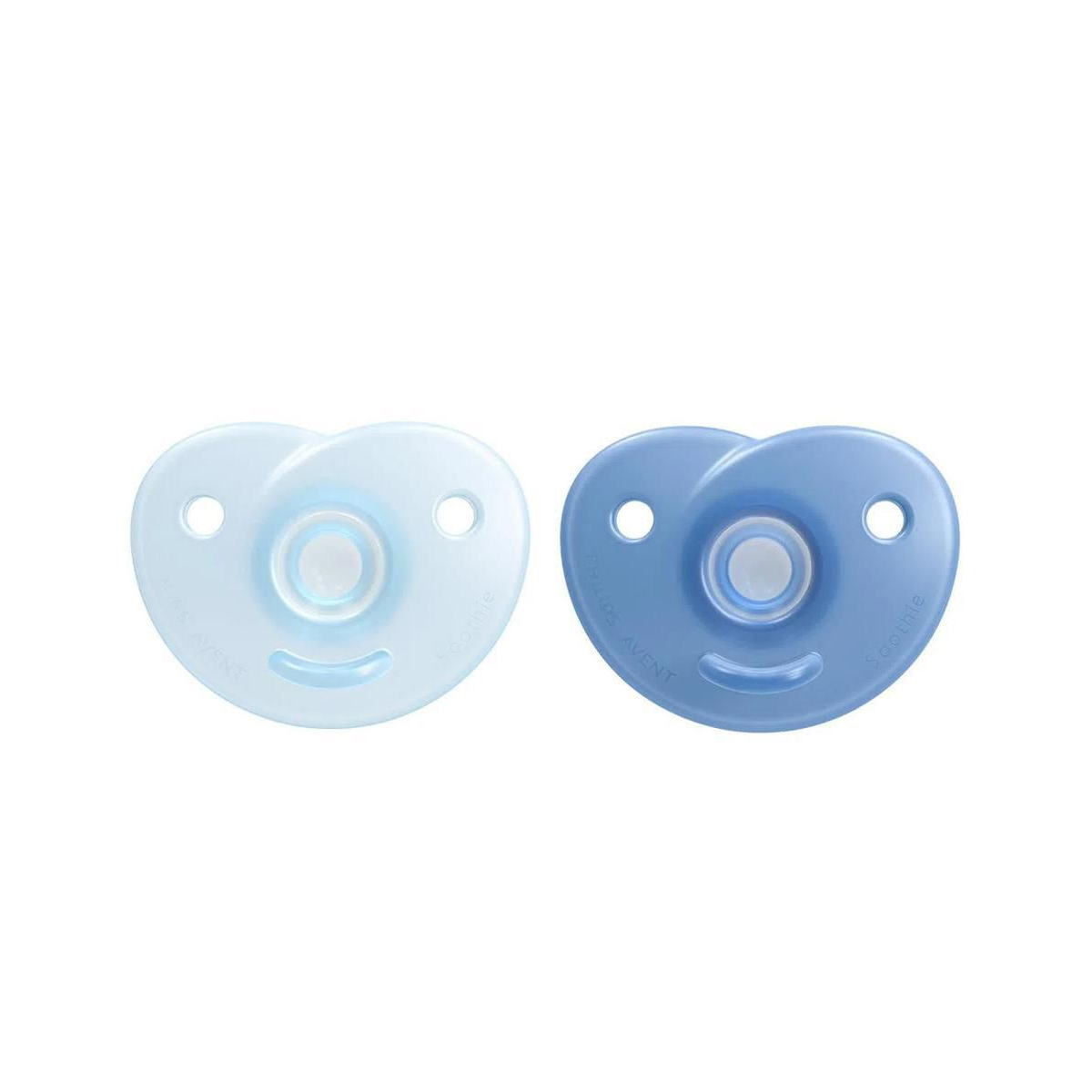 Chupón Soothie Avent 0-3m 2pz Azul Corazón
