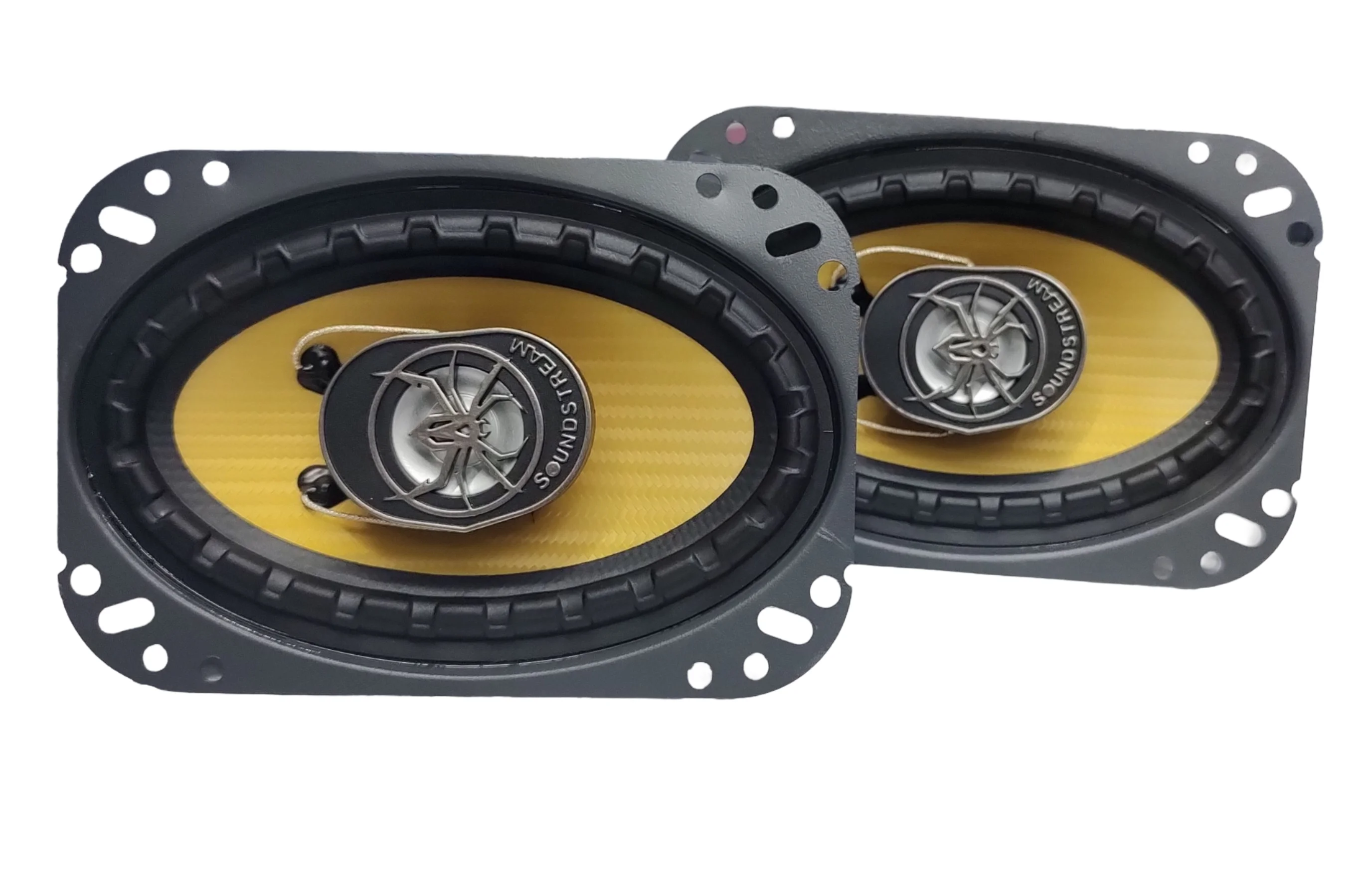 Bocinas Coaxiales SOUNDSTREAM PRO-460 110w Rms 4X6 Pulgadas 4 Ohms 2 Vías Cono Fibra de Carbono IMPP.