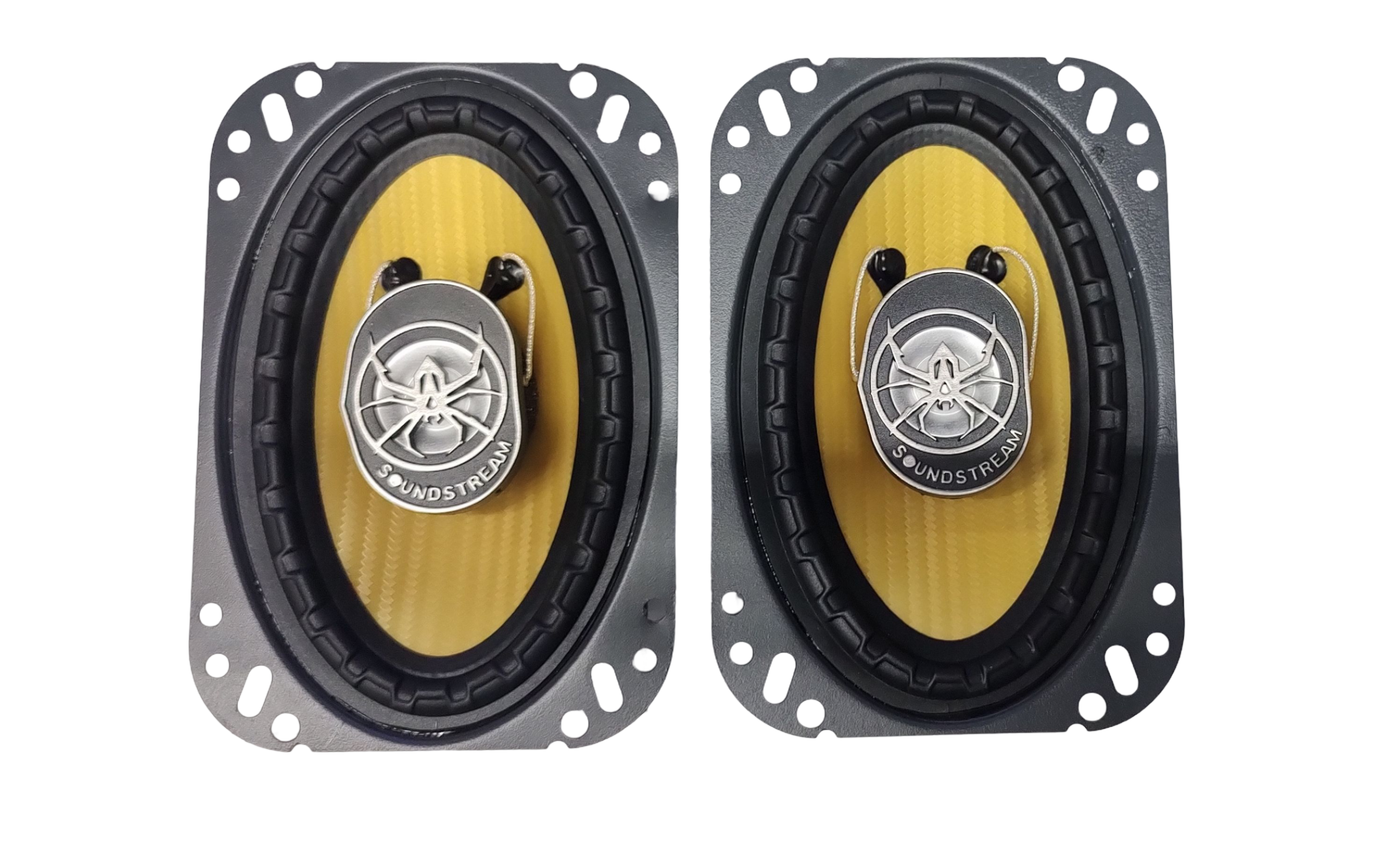 Bocinas Coaxiales SOUNDSTREAM PRO-460 110w Rms 4X6 Pulgadas 4 Ohms 2 Vías Cono Fibra de Carbono IMPP.