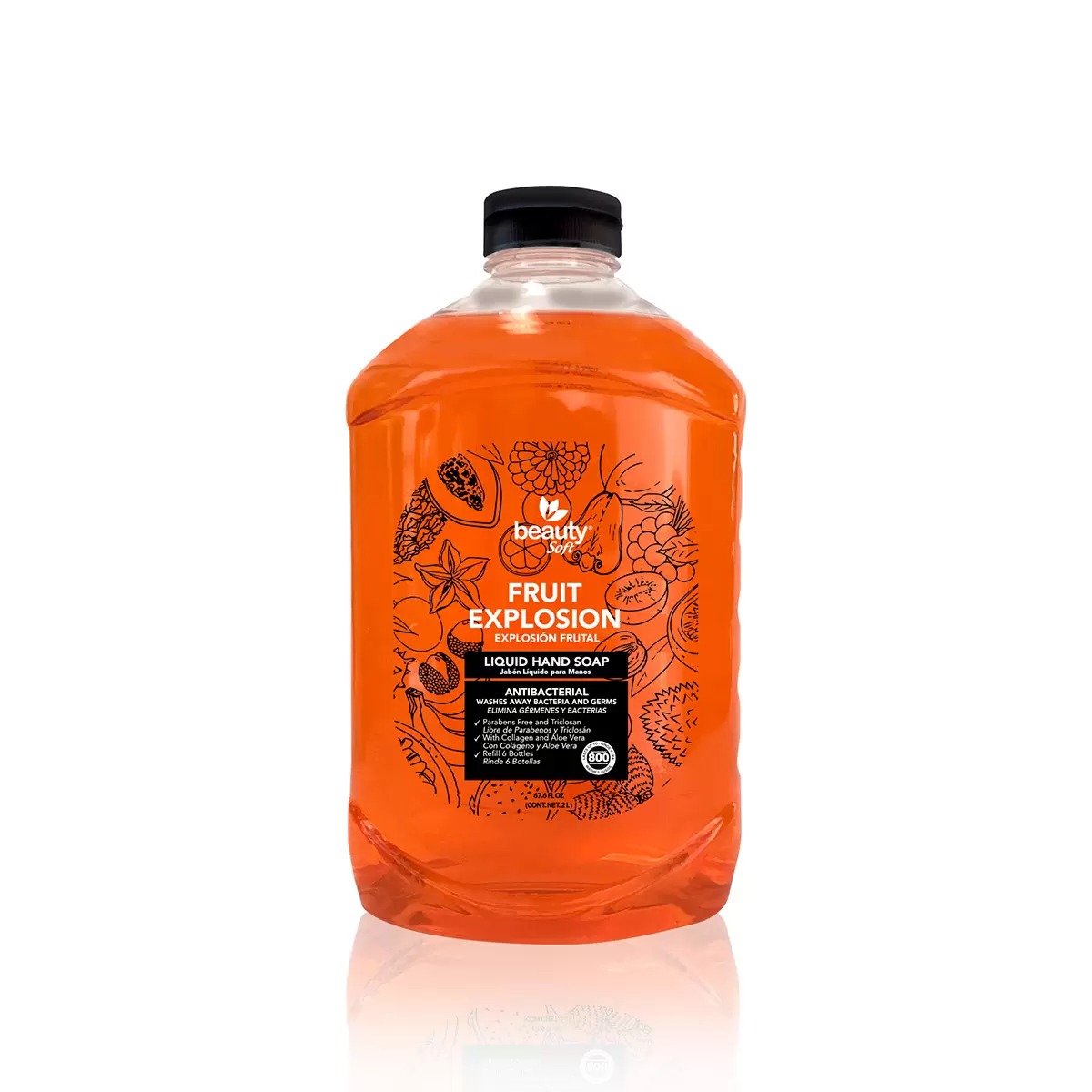 Beauty Soft Jabón Líquido para Manos 2 pzas de 2 L.