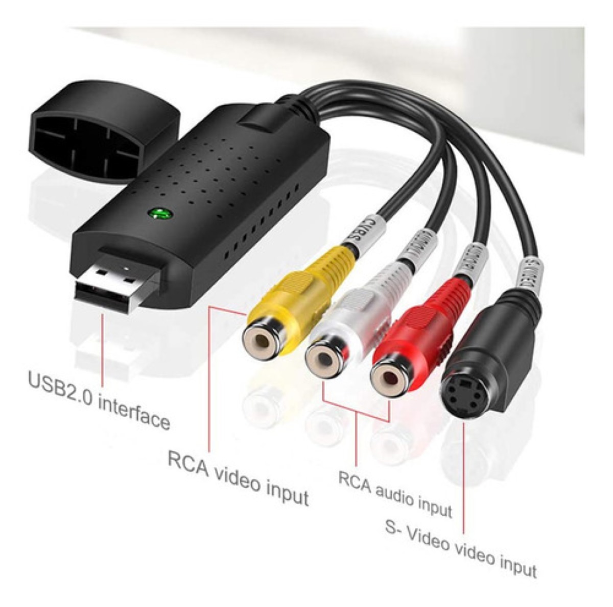 Tarjeta Captura Rca A Usb Convertidor Vhs Vcr A Digital Dvd