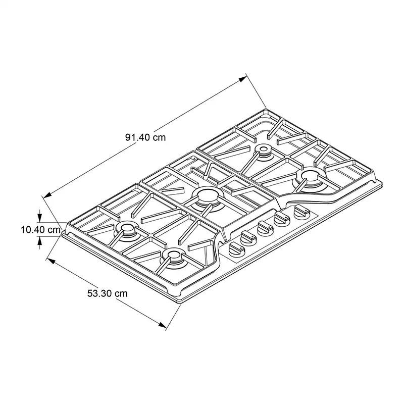 Parrilla De Gas Emportable Maytag MGC7536DS 91 Cms (36") Acero Inox.
