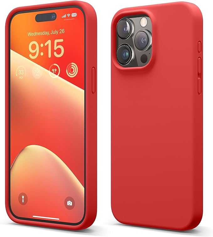 BMW Funda Protectora Para IPhone 13 Pro En Tono Rojo, Silicona
