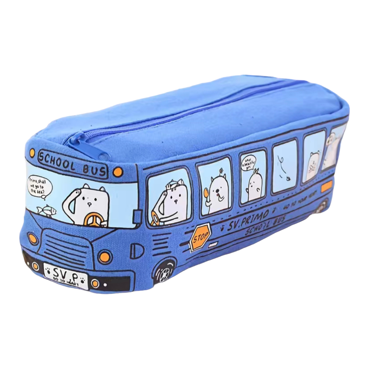 Lapicera Bolsa Lapices En Forma Autobus Carro Escolar