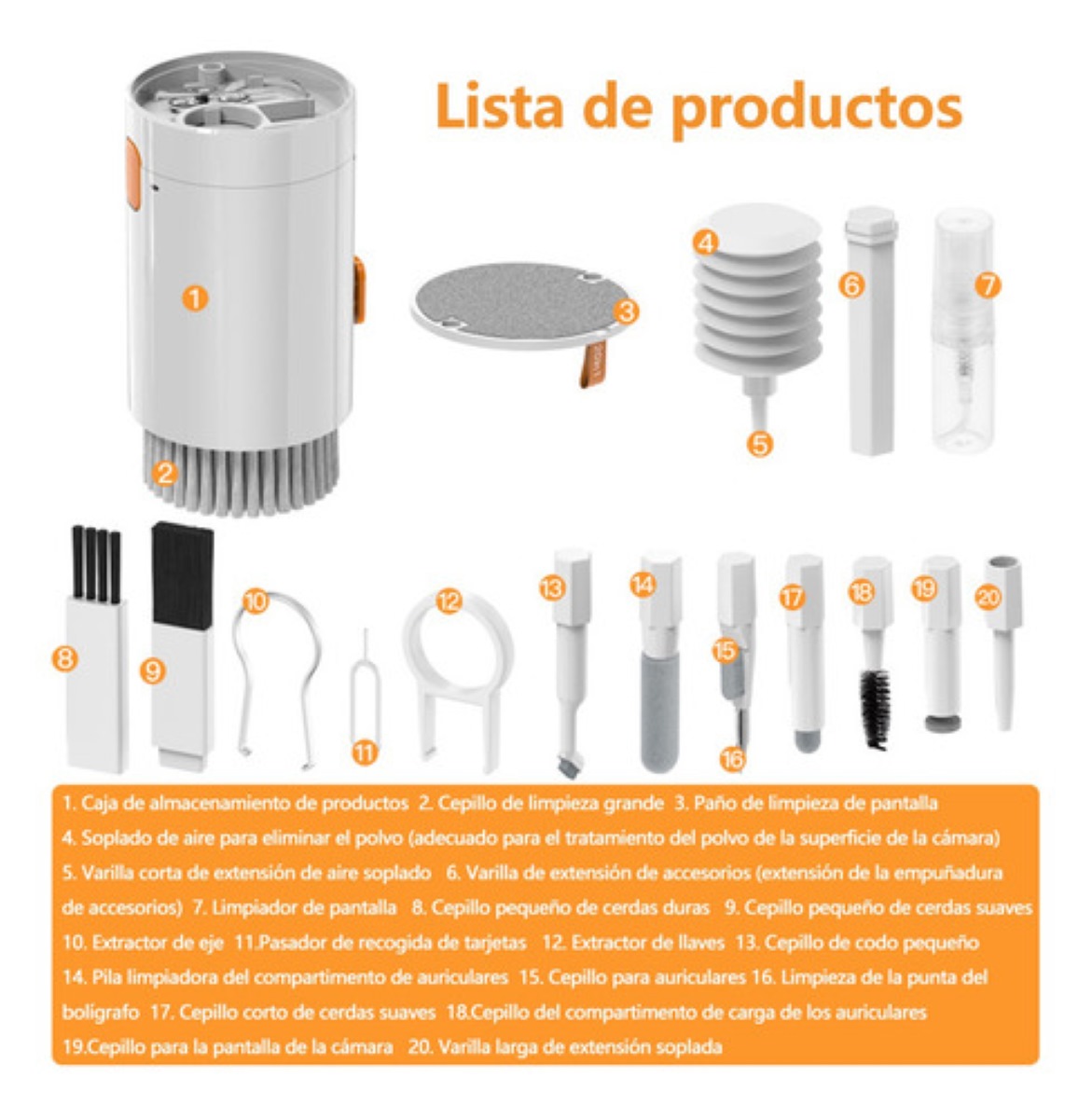 20 En 1 Brochas Limpieza Kit De Limpieza Teclados Celulares