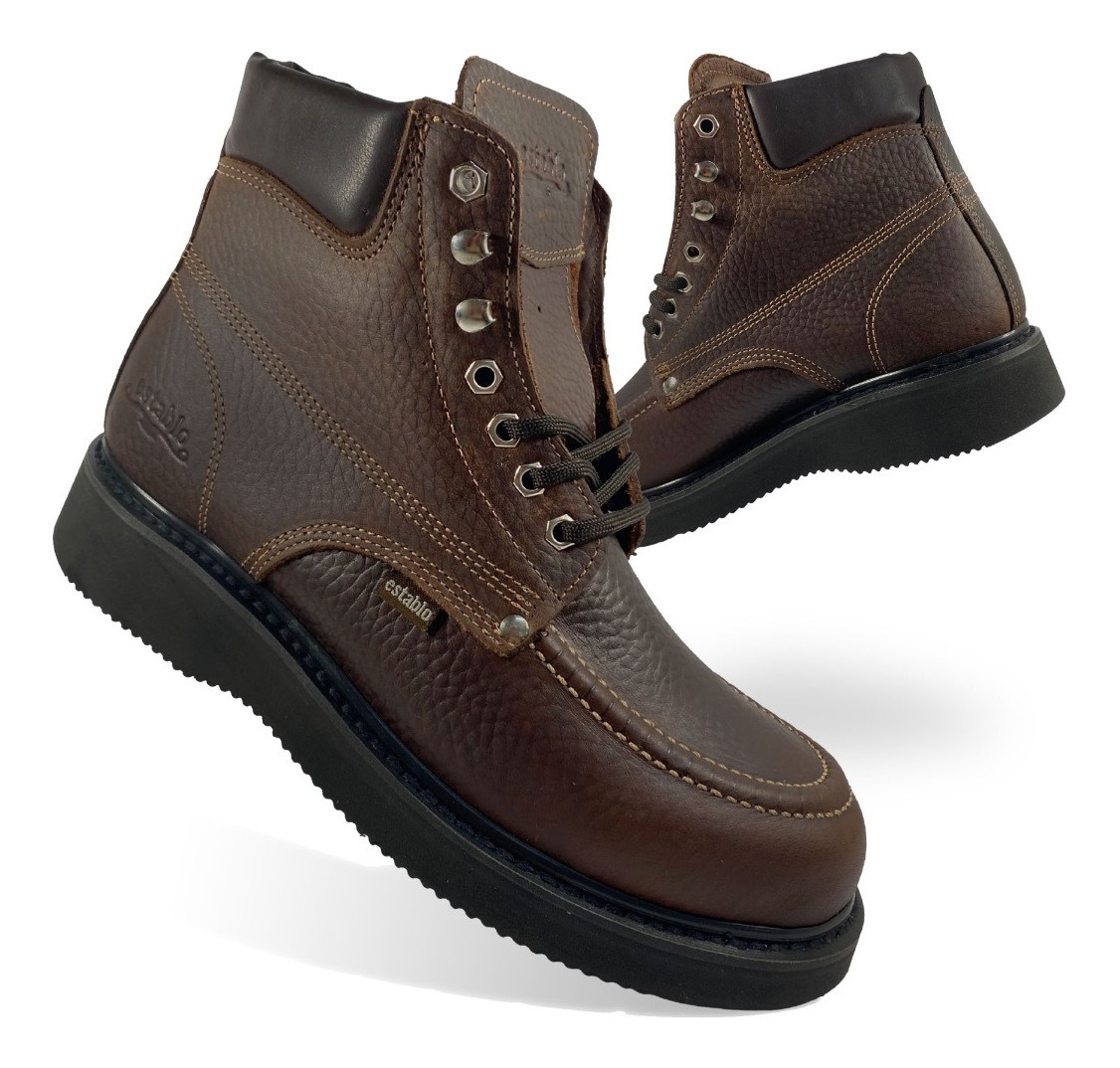 Bota De Trabajo Industrial Establo 513 De Piel Para Caballero.