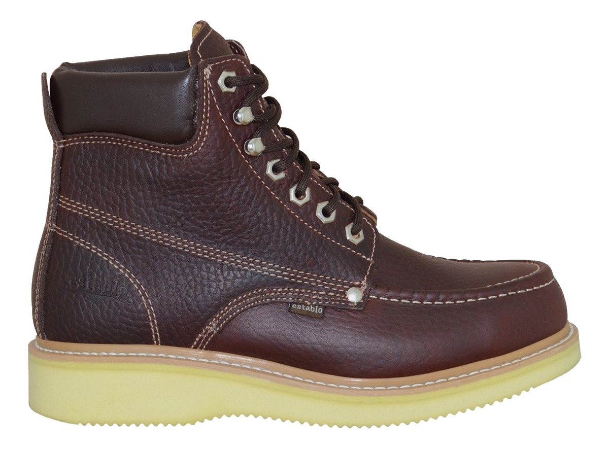 Bota De Trabajo Industrial Establo 513 Para Caballero Color Shedron.
