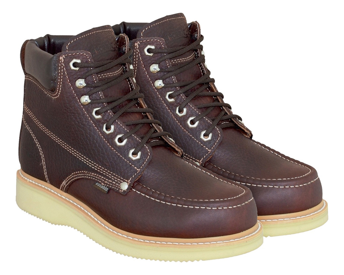 Bota De Trabajo Industrial Establo 513 Para Caballero Color Shedron.