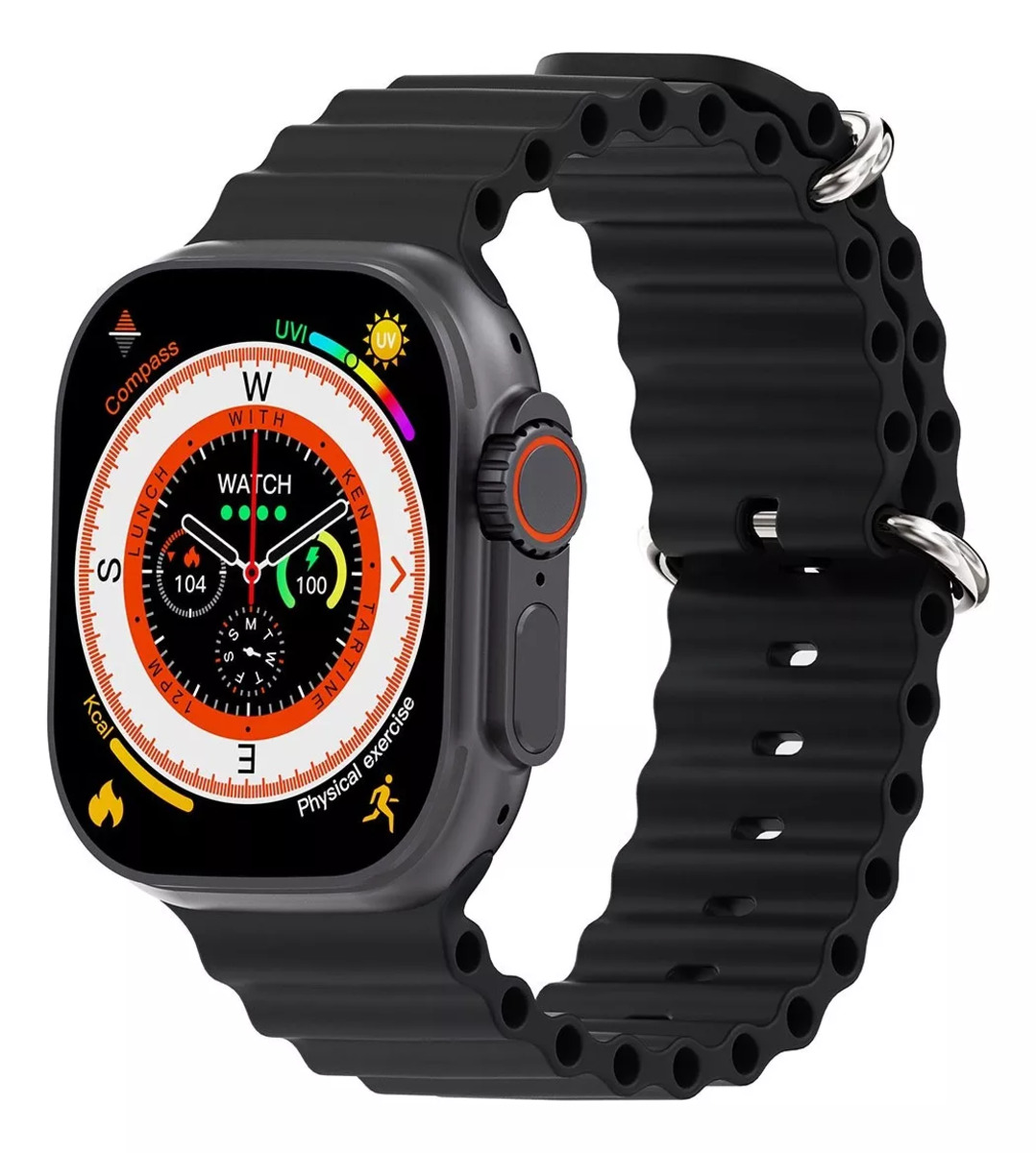 Smart Watch Smart Band Reloj Inteligente W69 Fralugio Nfc 2gb Rom Mp3 NEGRO 