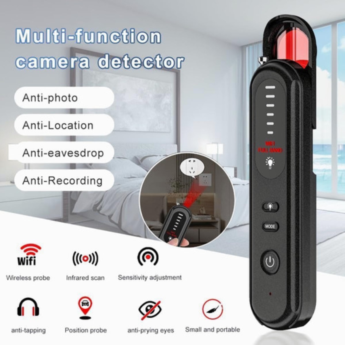 "Detector De Camaras Ocultas Antiespía Señalcon Infrarojo "