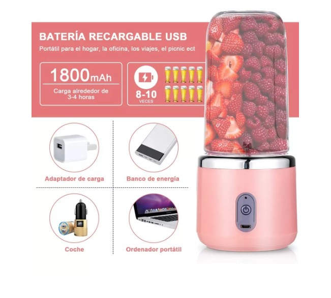 Licuadora Portatil Extractores Jugo Mini Exprimidor Naranjas T