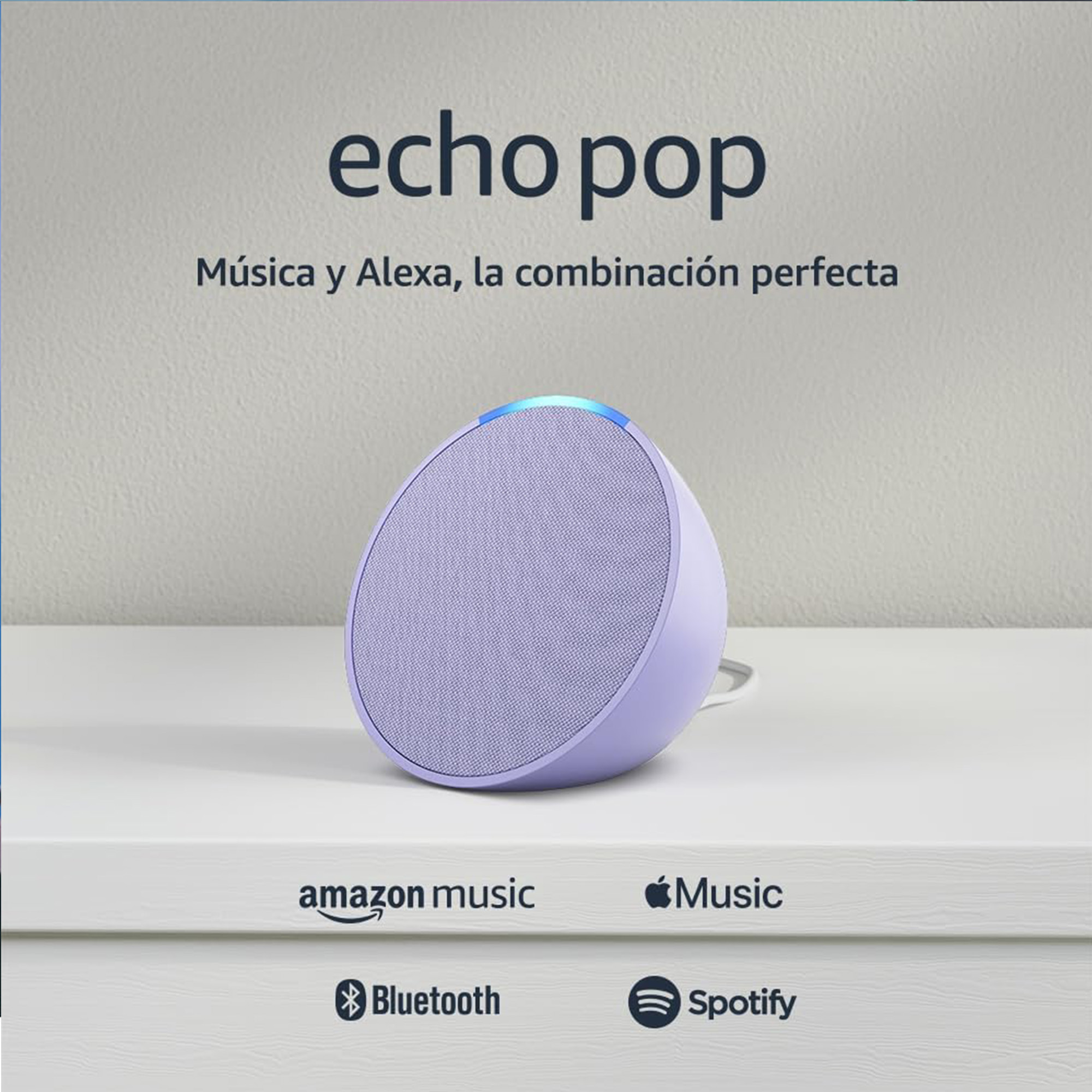 Amazon Echo Pop con asistente virtual Alexa, Lavander.