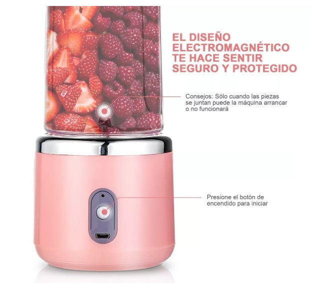 Licuadora Portatil Extractores Jugo Mini Exprimidor Naranjas T