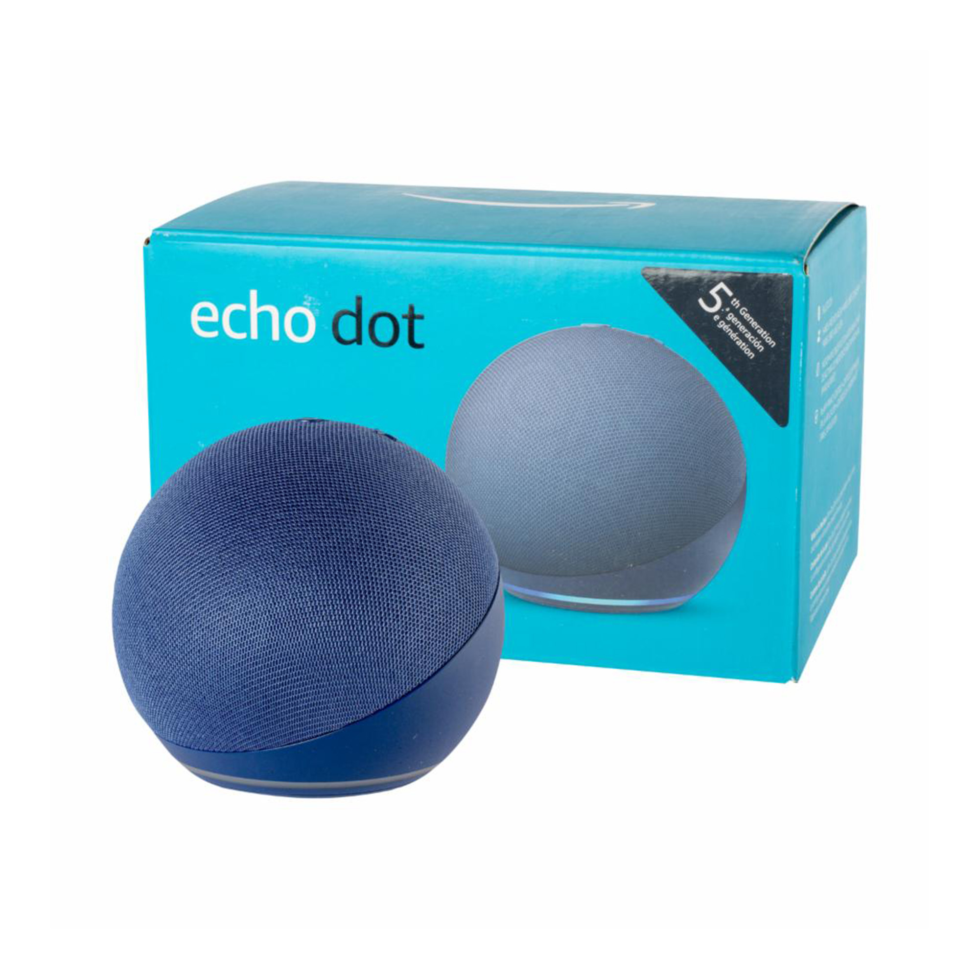 Amazon Echo Dot 5th Gen con asistente virtual Alexa, Deep Sea Blue.