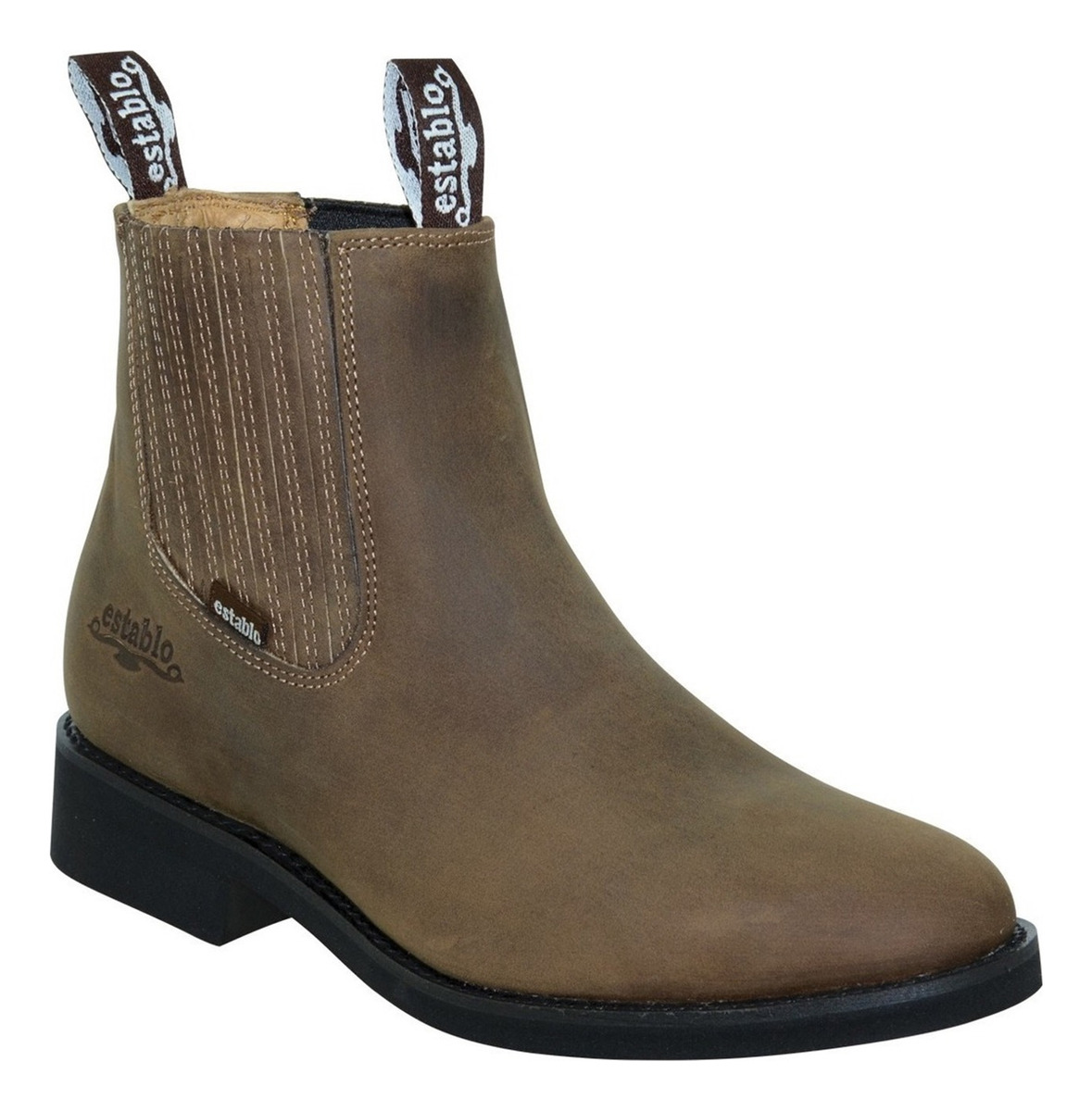 Bota Botín De Trabajo Industrial Establo 555 De Piel.