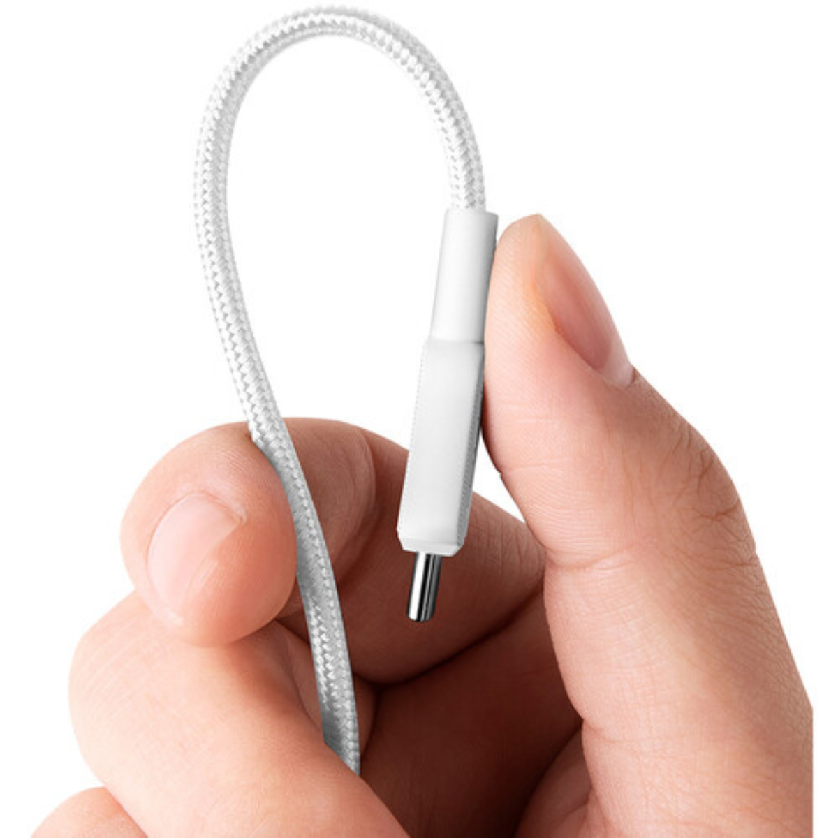 Cable USB C-C Anker 322 trenzado nylon 2mt carga rápida 60W Blanco.