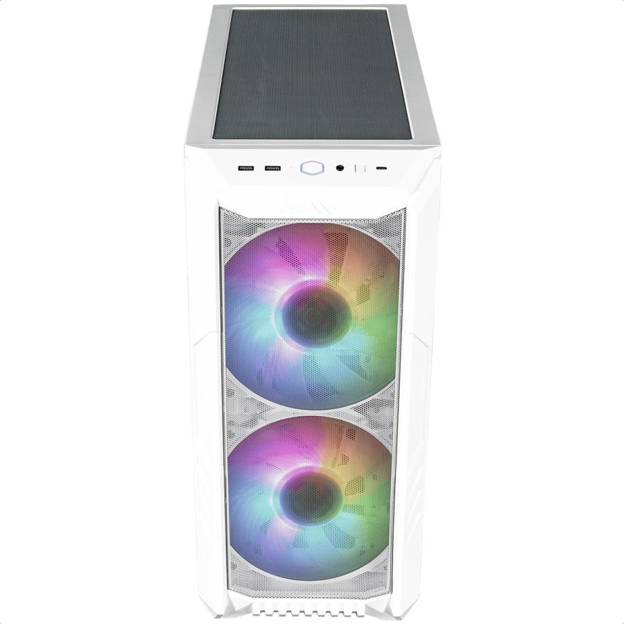Gabinete Cooler Master HAF 500 ARGB USB3 4 Ventiladores Vidrio Templado Blanco H500-WGNN-S00