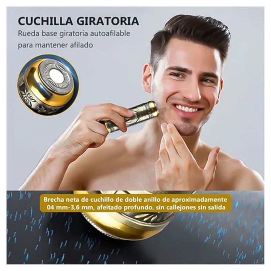 Combo maquina de afeitar barba bigote y  maquina cortadora de cabello con accesorios.