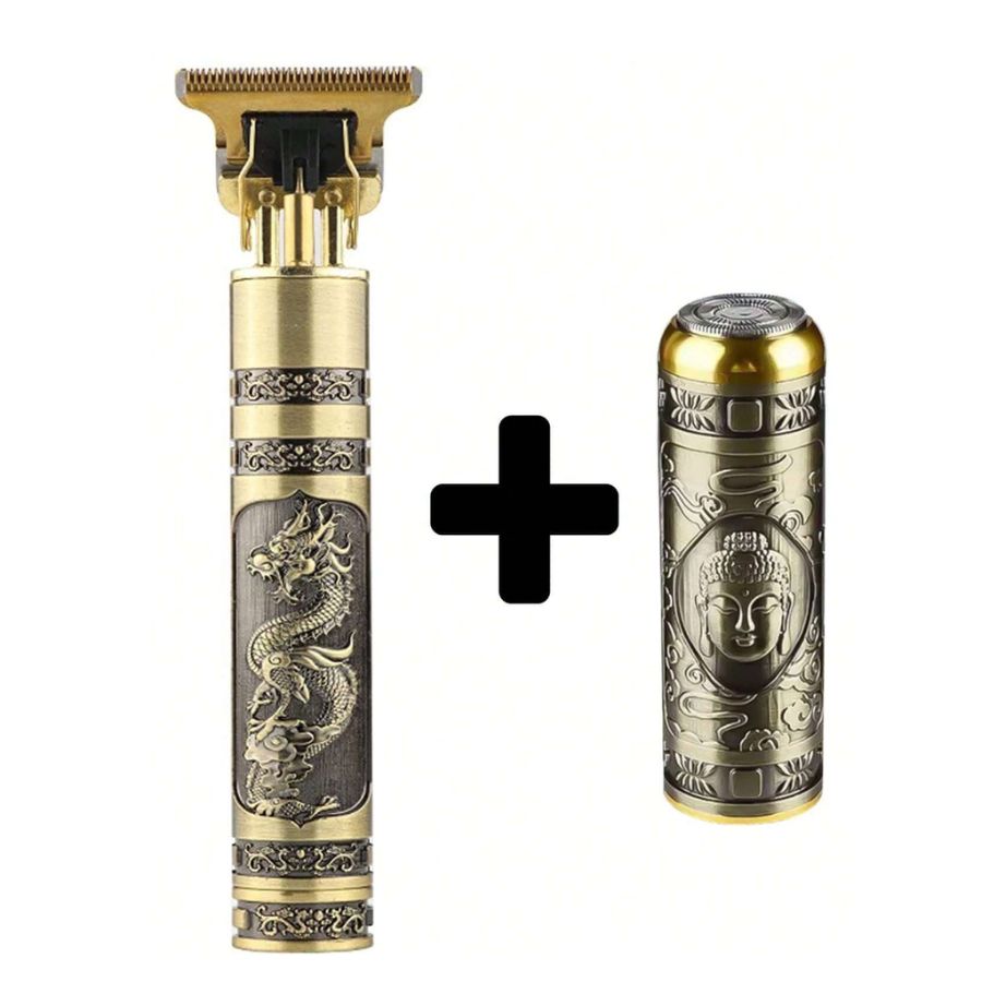 Combo maquina de afeitar barba bigote y  maquina cortadora de cabello con accesorios.