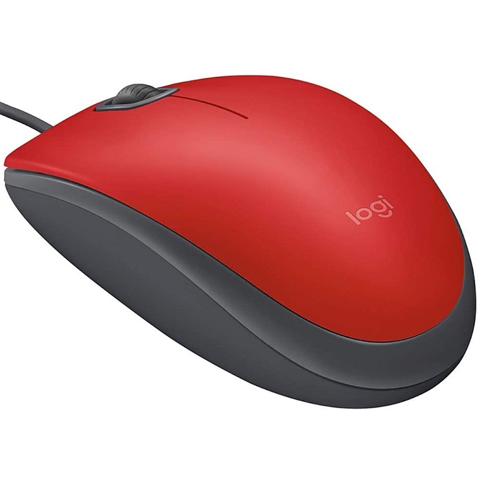 Mouse Logitech Alambrico Optico USB Rojo M110 SILENT 910-005492