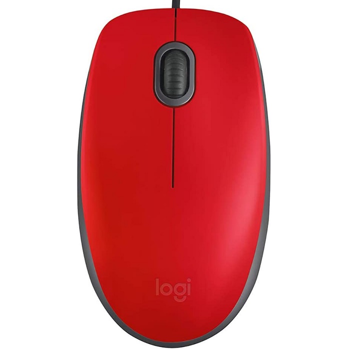 Mouse Logitech Alambrico Optico USB Rojo M110 SILENT 910-005492