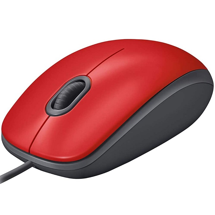 Mouse Logitech Alambrico Optico USB Rojo M110 SILENT 910-005492
