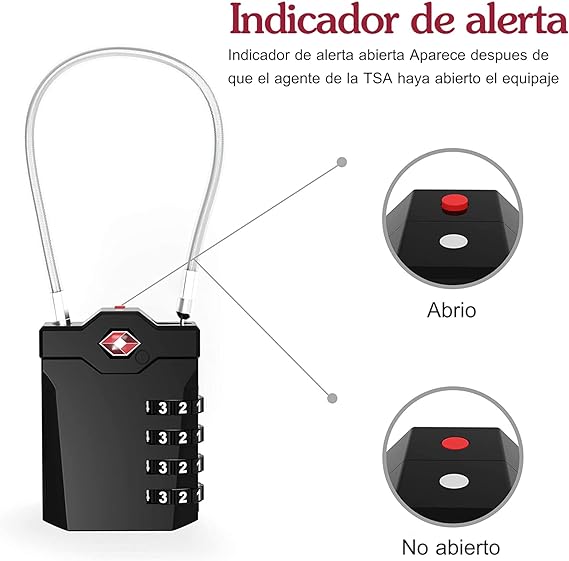 2 PCS Candados para maletas de viaje TSA,Candados para Maletas,contraseña de combinación gratuita,necesidades para estudiar en el extranjero y viajar,para proteger la seguridad de su propiedad.