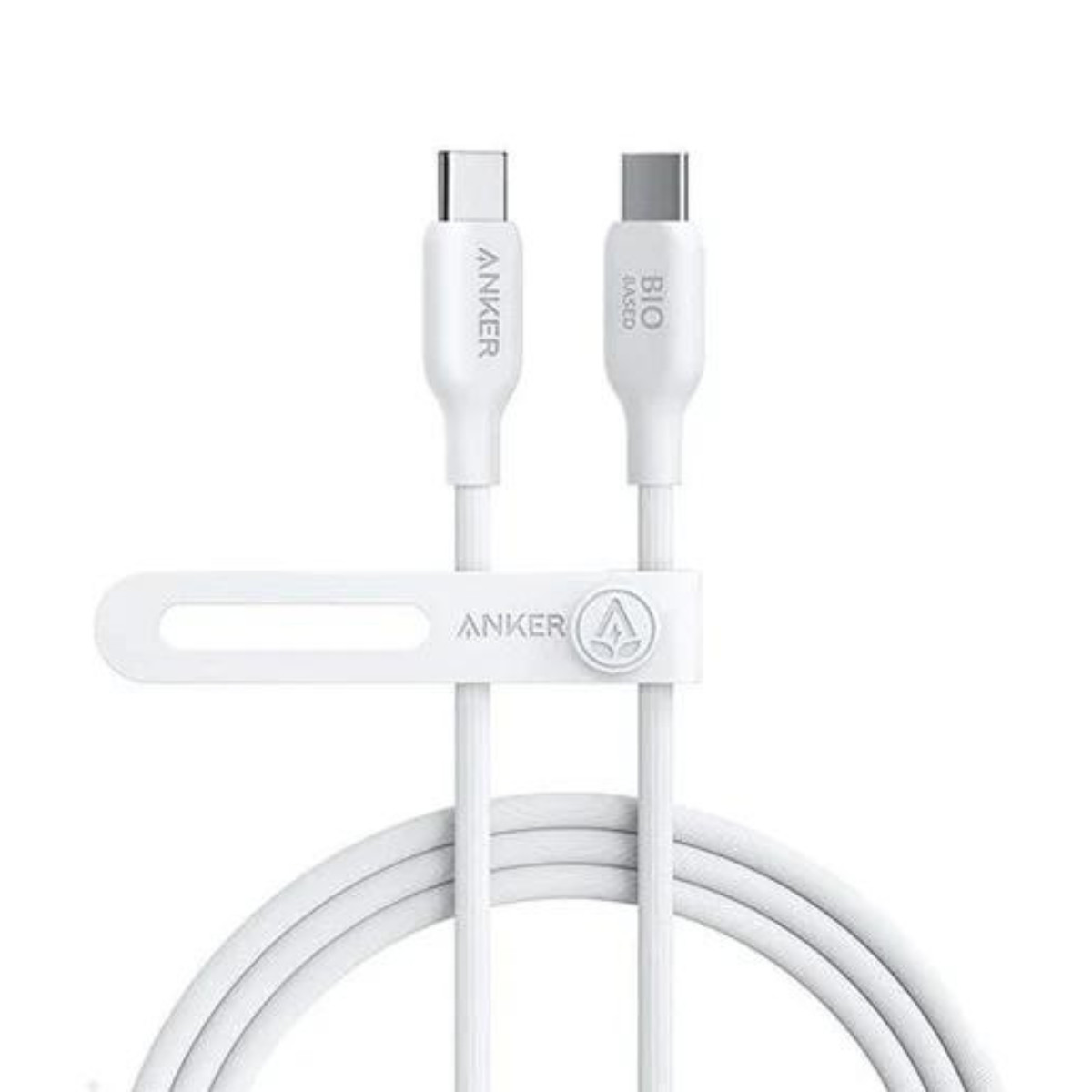 Cable USB C-C Anker 544 material BIO 2mt carga rápida 140W Blanco