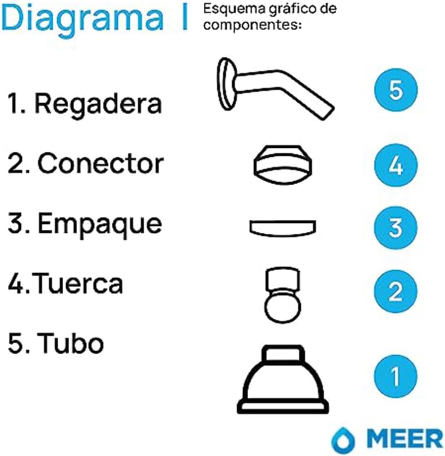 Regadera Eléctrica de Baño de 4 Temperaturas 5500W de Potencia