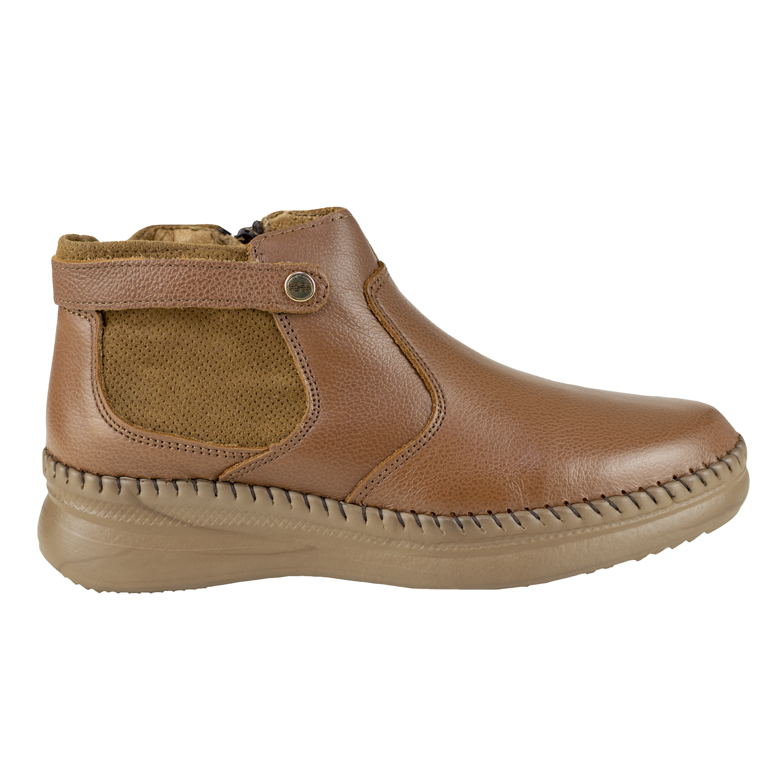 Botines Casuales Semivestir Mujer Lobo Solo 4983 Miel Cierre.