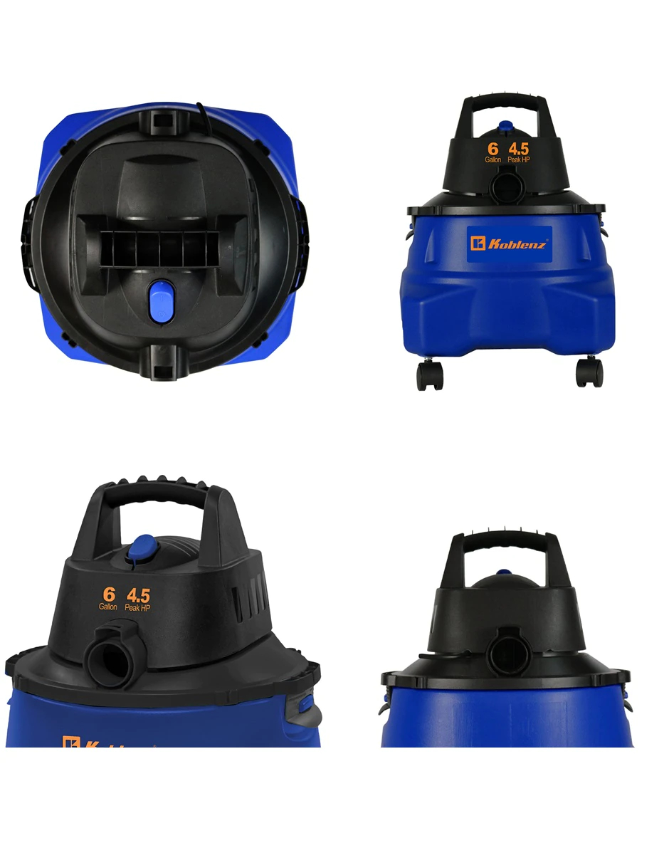  ASPIRADORA SECADO-MOJADO 4.5HP 6 GALONES.