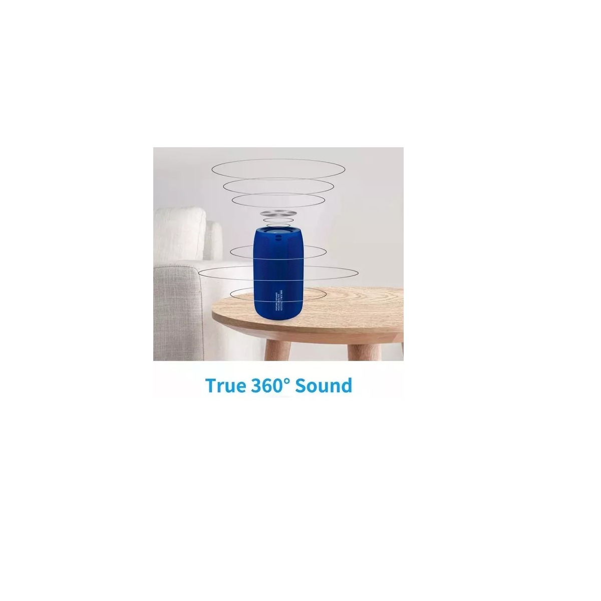 S32 Bocina Bluetooth Portátil Graves Potentes Y Resistente Color Azul