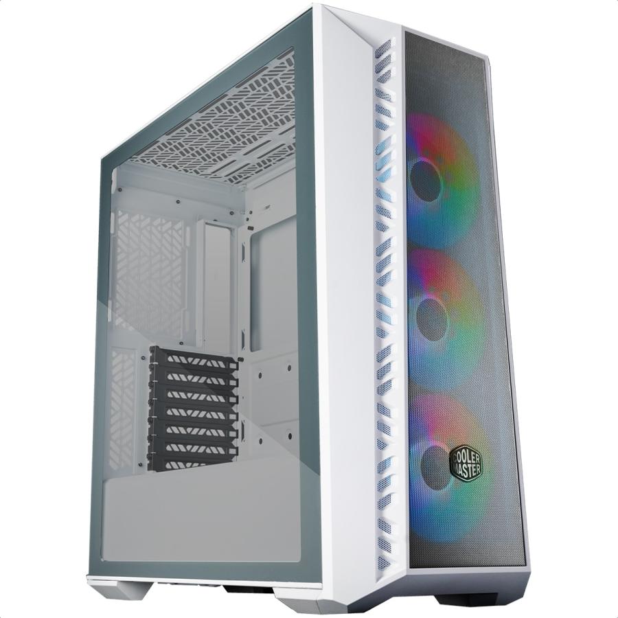 Gabinete Cooler Master MasterBox 520 Mesh ARGB USB3 3 Ventiladores Vidrio Templado Blanco MB520-WGNN-S00