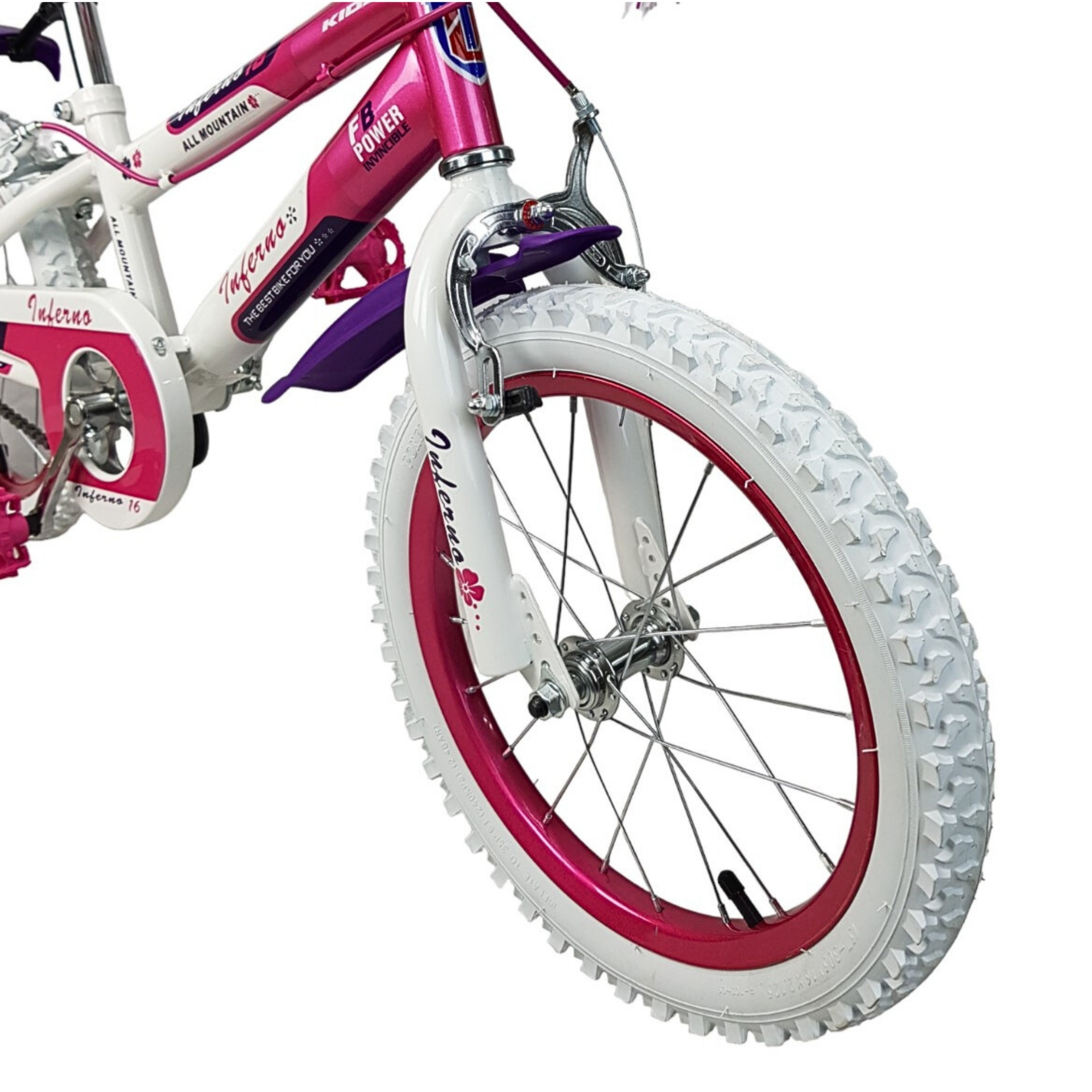 Bicicleta para Niñas R16 Llantas Aire y Entrenamiento Pink Rosa.