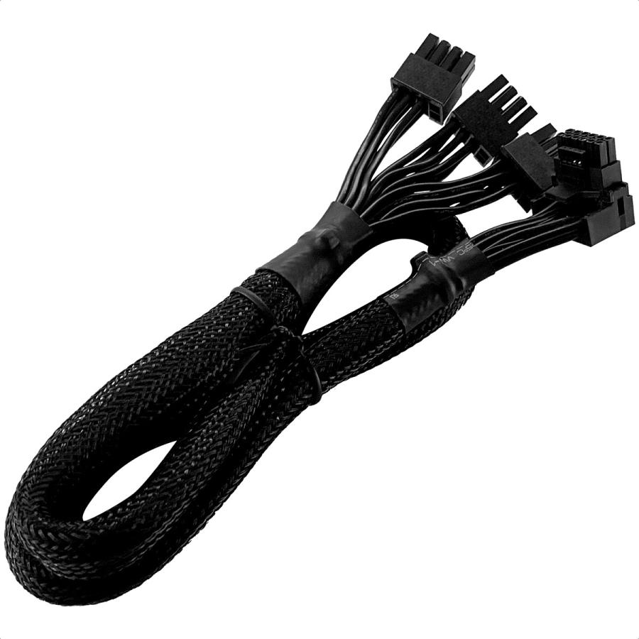 Adaptador De Corriente Cable Cooler Master 12VHPWR PCIe 5.0 3x8 Pin 650mm CMA-NFPC16XXBK1-GL
